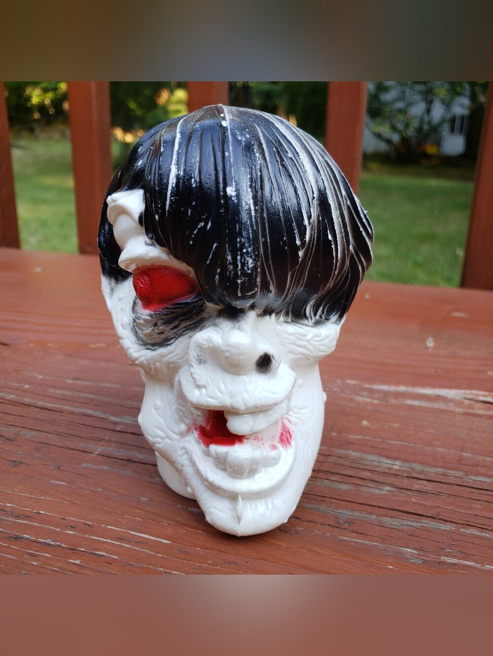 Zombie Head Plastic  Blow Mold - 6" TALL